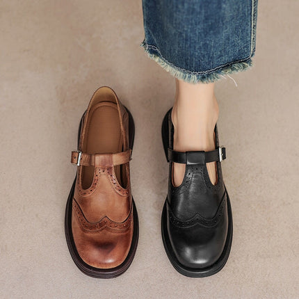 Women's Mary Jane Comfort Buckle Strap Shoes