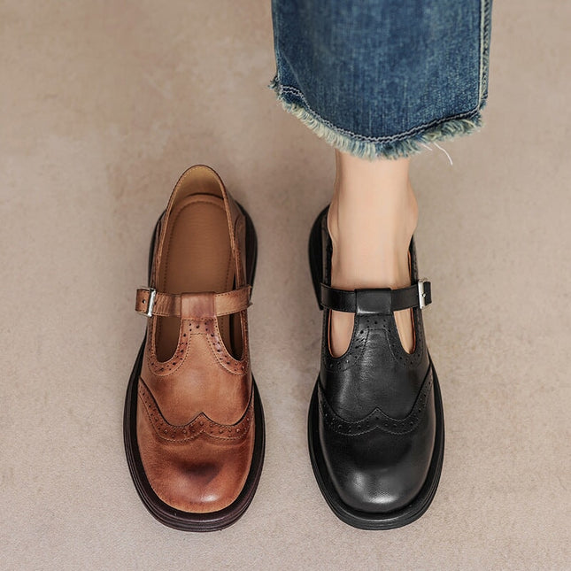 Women's Mary Jane Comfort Buckle Strap Shoes