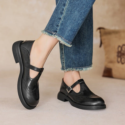 Women's Mary Jane Comfort Buckle Strap Shoes