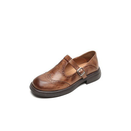 Women's Mary Jane Comfort Buckle Strap Shoes