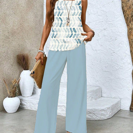 Women's Matching Set Tank and Wide Leg Pants