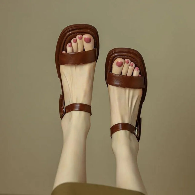 Women's Minimalist Slingback Flat Summer Sandals