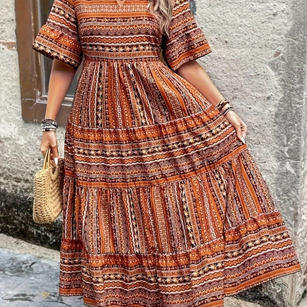 Women's Mosaic Boho Maxi Dress