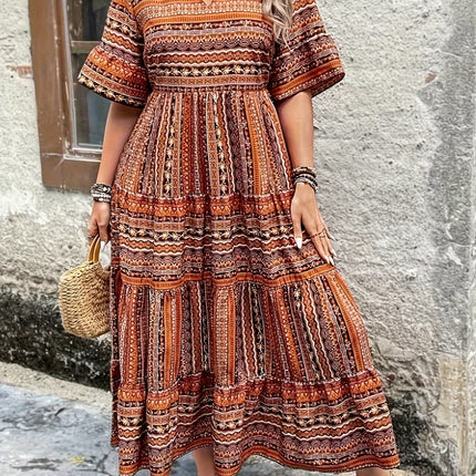 Women's Mosaic Boho Maxi Dress