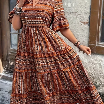 Women's Mosaic Boho Maxi Dress