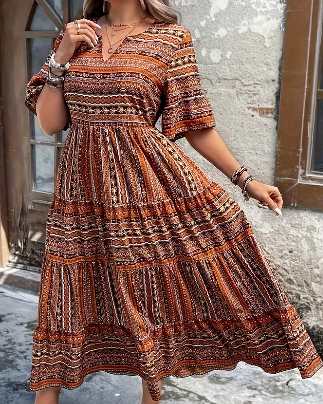 Women's Mosaic Boho Maxi Dress