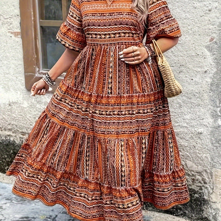 Women's Mosaic Boho Maxi Dress