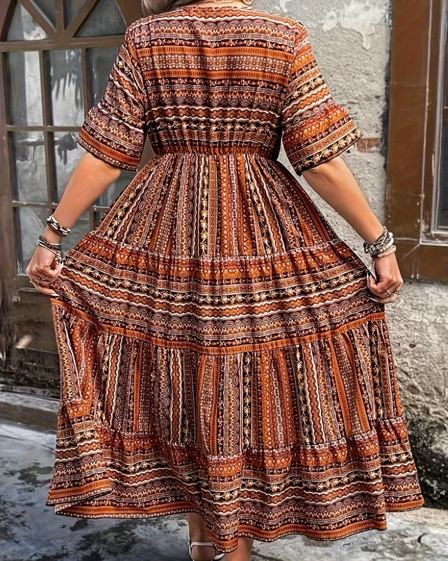 Women's Mosaic Boho Maxi Dress