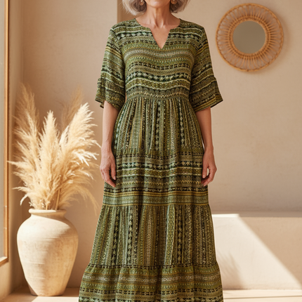Women's Mosaic Boho Maxi Dress