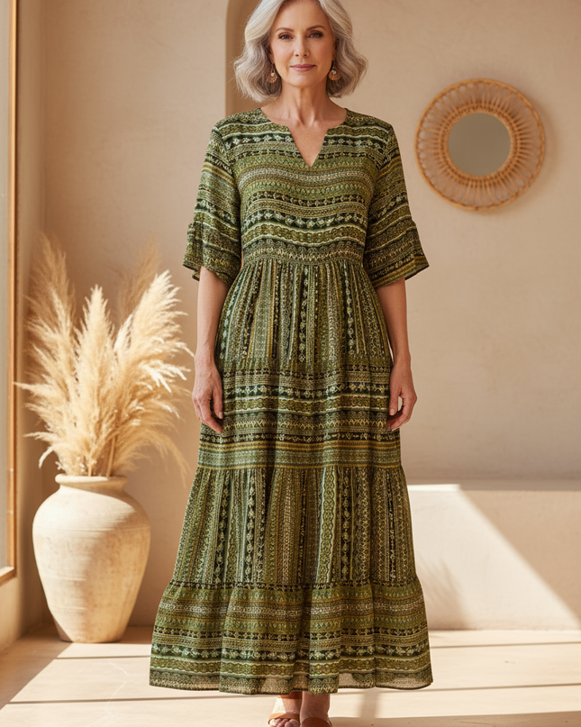 Women's Mosaic Boho Maxi Dress