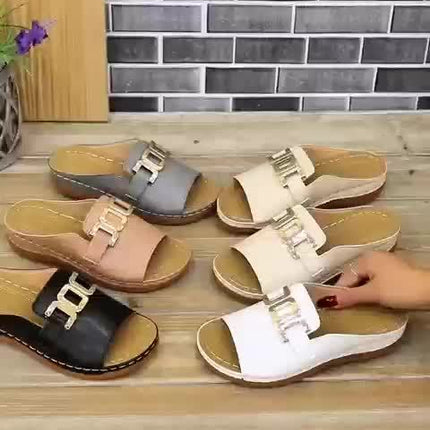 Women's Orthopedic Comfort Slide Chain Sandals