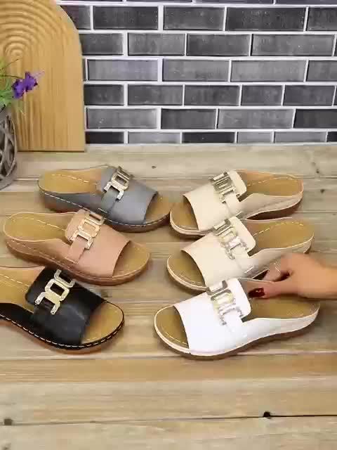 Women's Orthopedic Comfort Slide Chain Sandals
