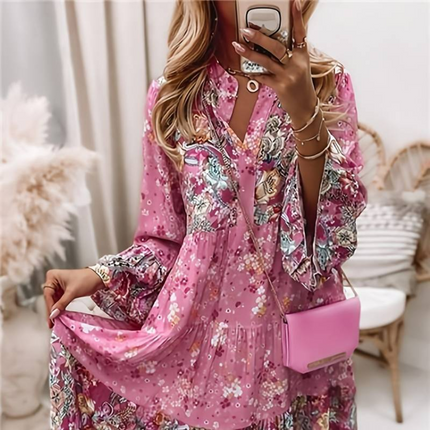Women's Paisley Patchwork Swing Dress