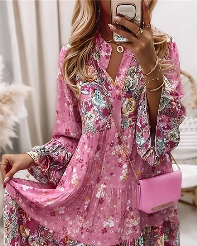 Women's Paisley Patchwork Swing Dress