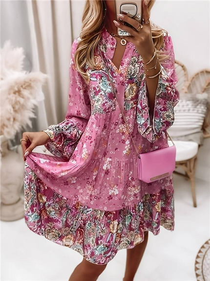 Women's Paisley Patchwork Swing Dress
