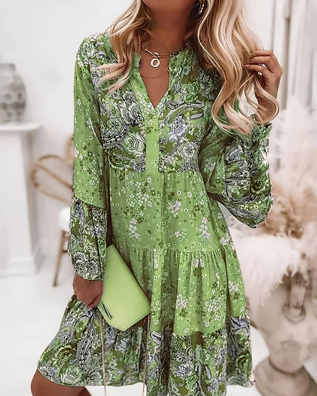 Women's Paisley Patchwork Swing Dress