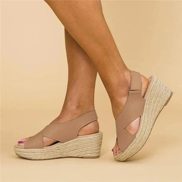 Women's Platform Wedge Vacation Slingback Sandals