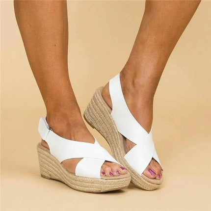 Women's Platform Wedge Vacation Slingback Sandals