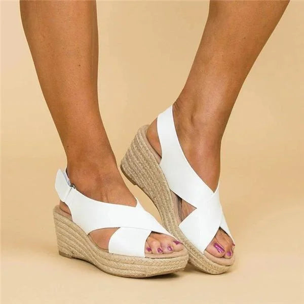 Women's Platform Wedge Vacation Slingback Sandals