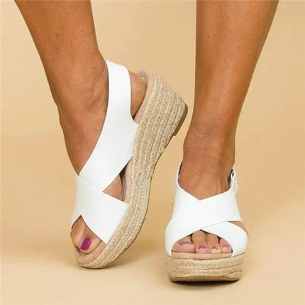 Women's Platform Wedge Vacation Slingback Sandals
