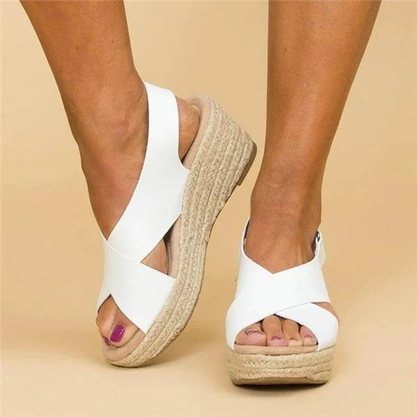 Women's Platform Wedge Vacation Slingback Sandals