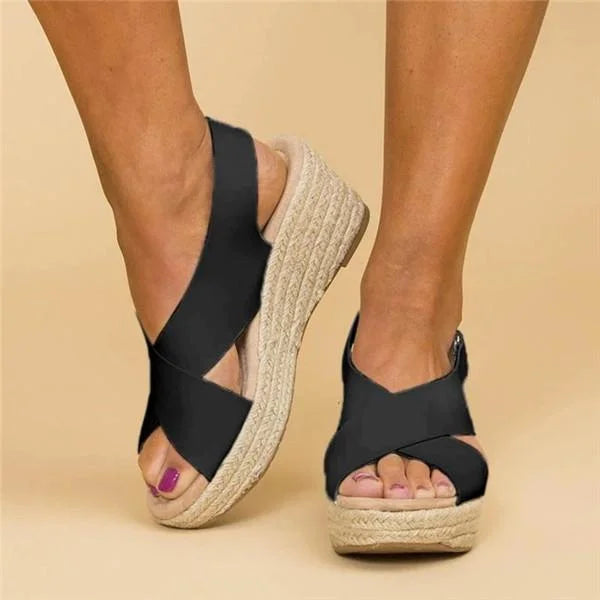 Women's Platform Wedge Vacation Slingback Sandals