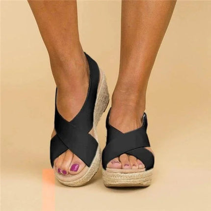 Women's Platform Wedge Vacation Slingback Sandals