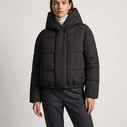 Janna | Women's Puffer Jacket Cropped Hooded Oversized Style