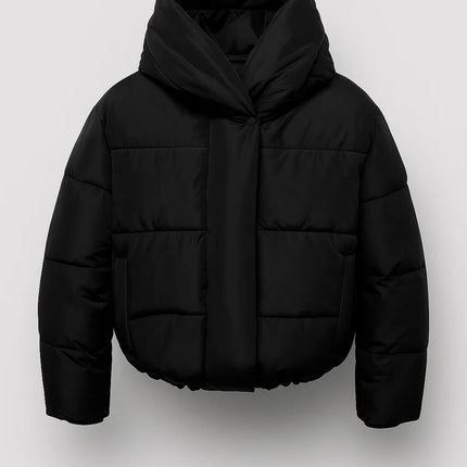 Janna | Women's Puffer Jacket Cropped Hooded Oversized Style