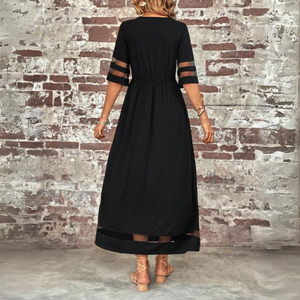 Women's Sheer Trim Maxi Dress