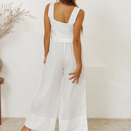 Women's Sleeveless Two Piece Set Tank Top and Wide Leg Pants