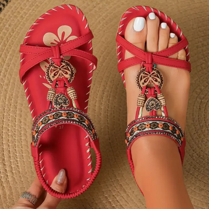 Women's Slingback Beaded Summer Sandals