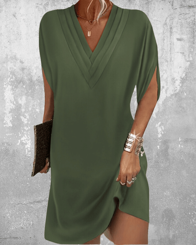 Women's V-Neck Shift Dress