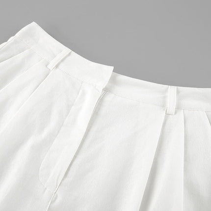 Women's Vest and Shorts Set Button Front Tailored Fit