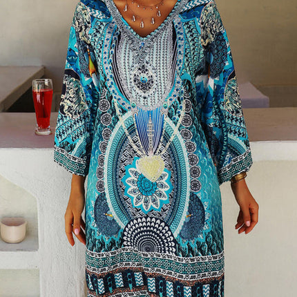 Women's Vibrant Bohemian Print Dress