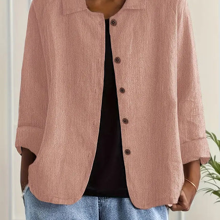 Zara | Collared Button-Front Lightweight Cardigan