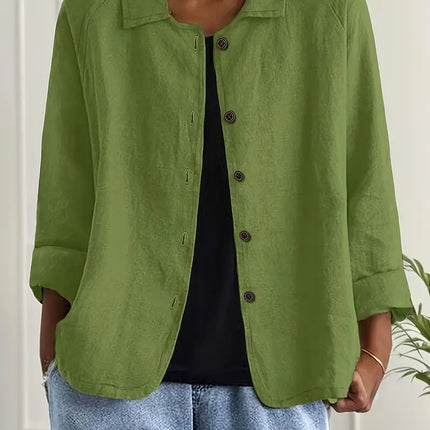 Zara | Collared Button-Front Lightweight Cardigan