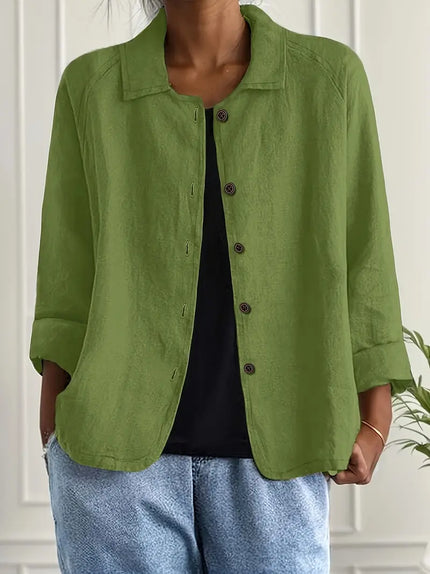 Zara | Collared Button-Front Lightweight Cardigan