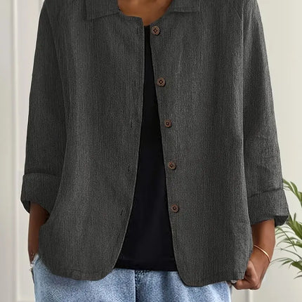 Zara | Collared Button-Front Lightweight Cardigan