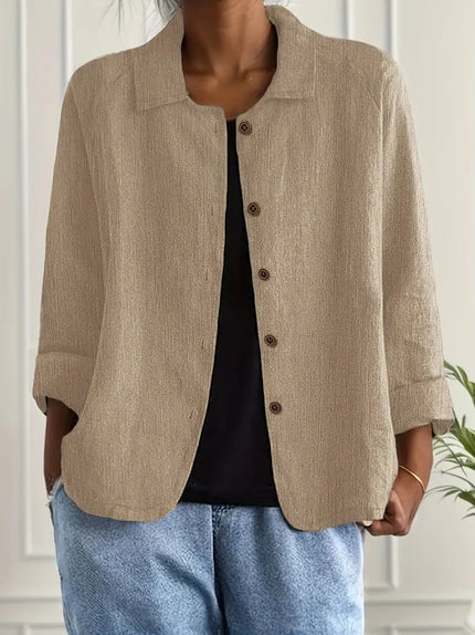 Zara | Collared Button-Front Lightweight Cardigan