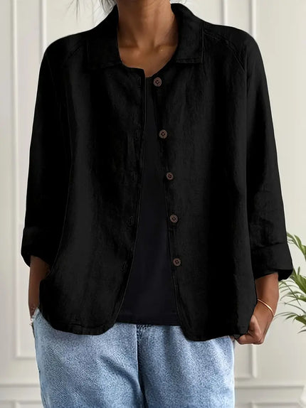 Zara | Collared Button-Front Lightweight Cardigan