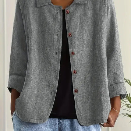 Zara | Collared Button-Front Lightweight Cardigan