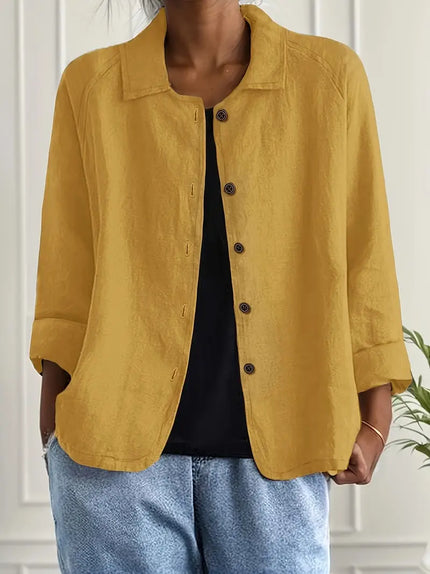 Zara | Collared Button-Front Lightweight Cardigan