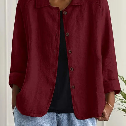 Zara | Collared Button-Front Lightweight Cardigan