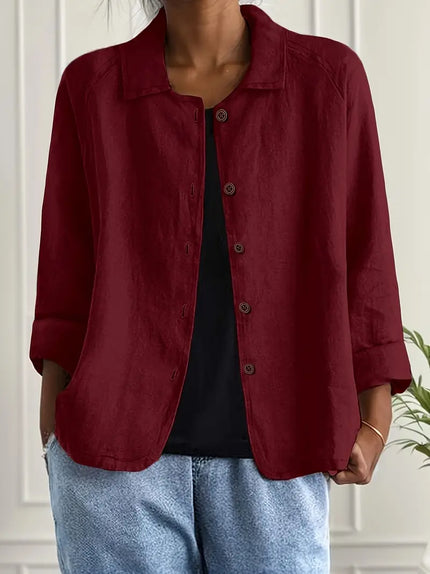 Zara | Collared Button-Front Lightweight Cardigan