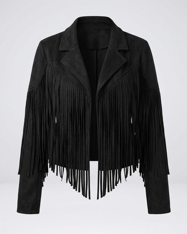 Zarelle | Western Fringe Leather Jacket for Women